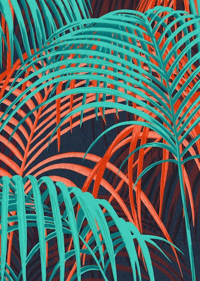 Echantillon papier peint Tropical Jungle pop