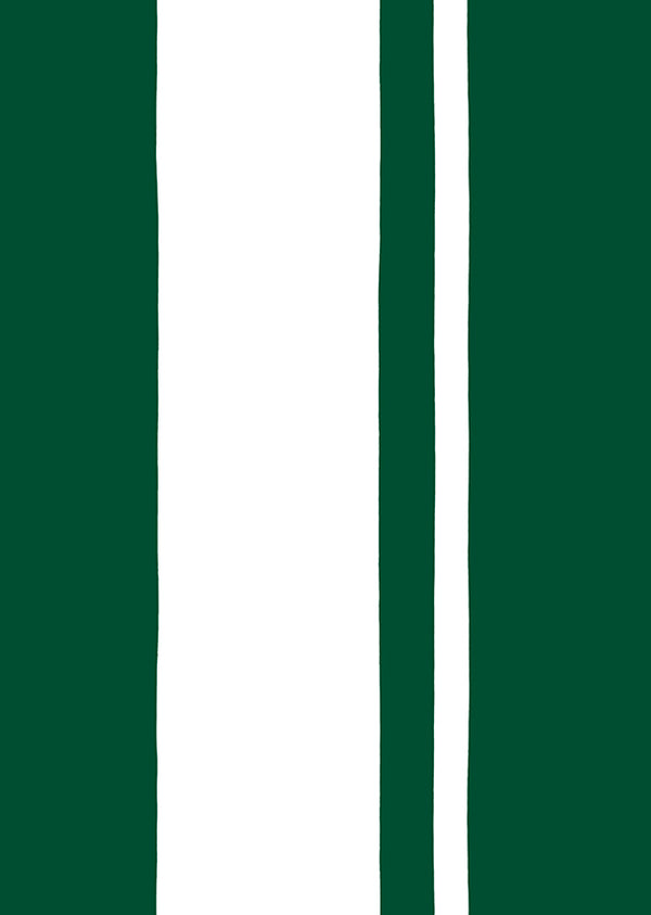 Echantillon papier peint rayures contemporaines verte