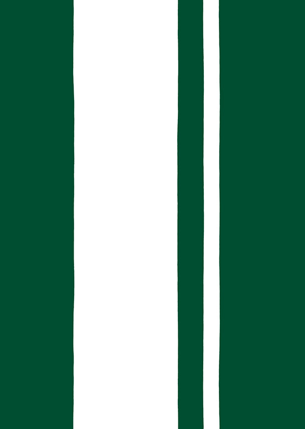 Echantillon papier peint rayures contemporaines verte