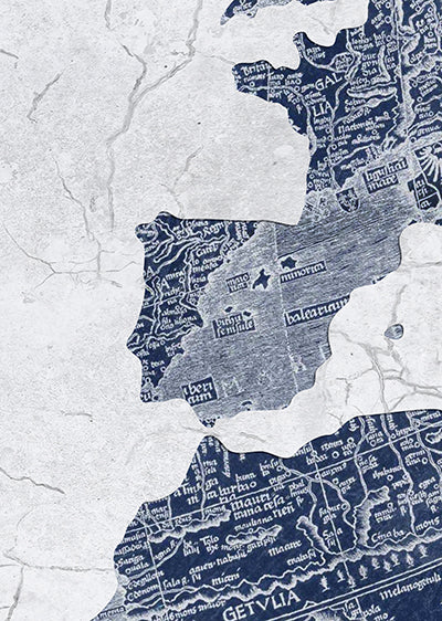 Echantillon papier peint marine world carte