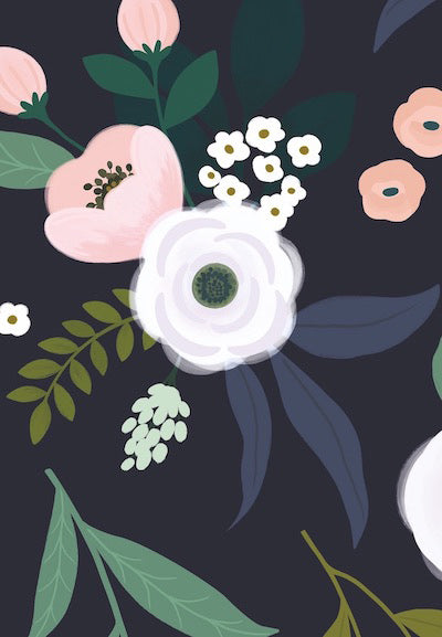 Echantillon Papier Peint Fleurs