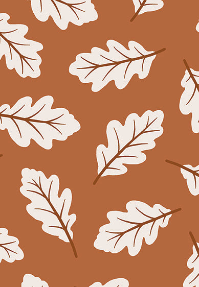 Echantillon Papier peint nature - Oak Leaves - camel