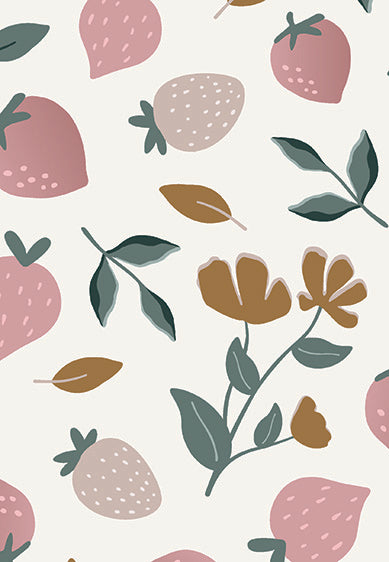 Echantillon Papier peint nature - Strawberry Fields