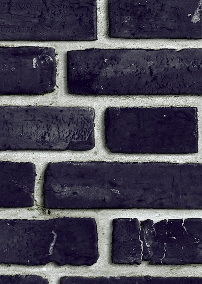 Echantillon Papier peint brique noir