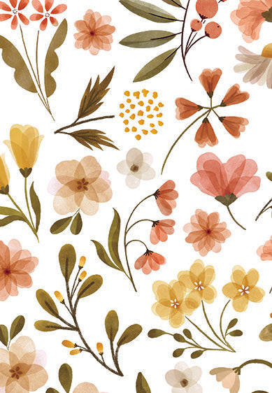 Echantillon Papier peint fleurs - Vintage Flowers