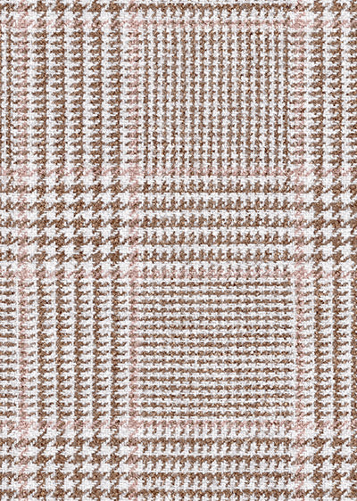 Echantillon Papier peint tartan – Prince de Galles - Marron Glacé