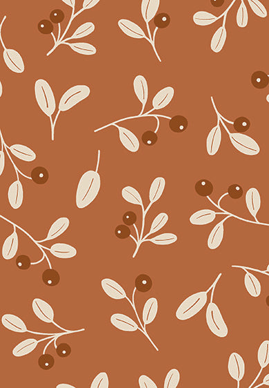 Echantillon Papier peint nature - Wild Berries - camel
