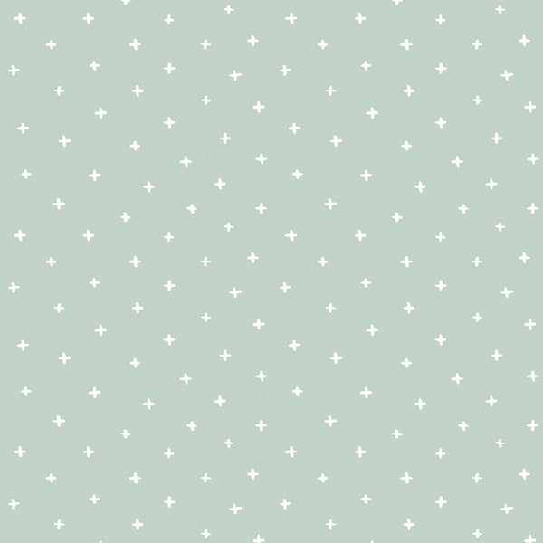 Papier peint motif croix blanches