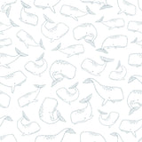 Papier peint motif baleines