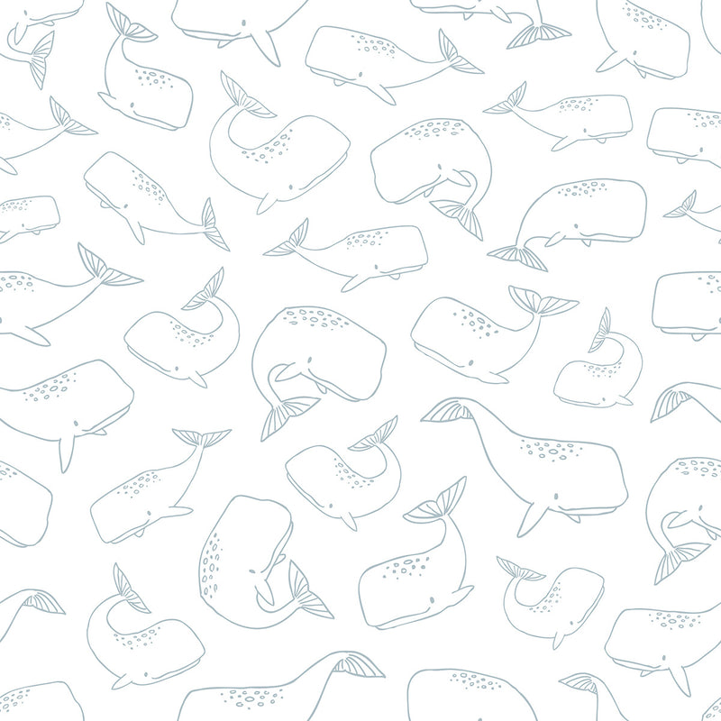 Papier peint motif baleines