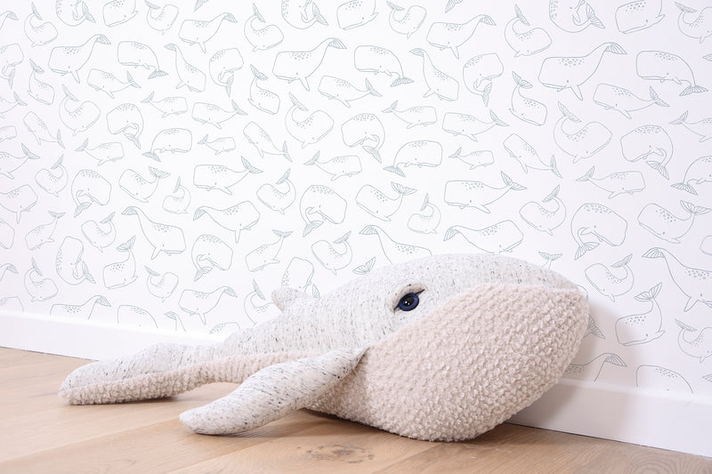 Papier peint motif baleines