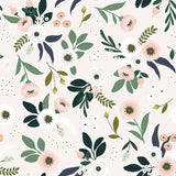 Papier peint fleurs fond claire