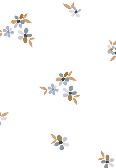 Echantillon Papier peint fleurs - Floral Whisper - snow