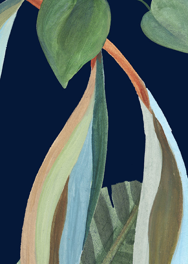 Echantillon Papier peint Rêve de jungle nuit