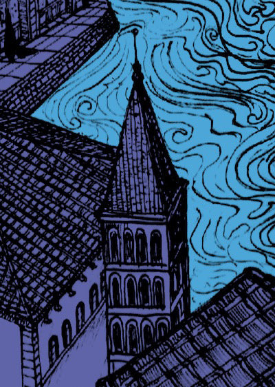 Echantillon Papier peint La venise inachevée Guimauve