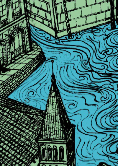 Echantillon Papier peint La venise inachevée Celadon