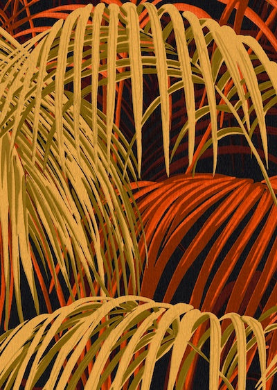 Echantillon papier peint Tropical Jungle brown