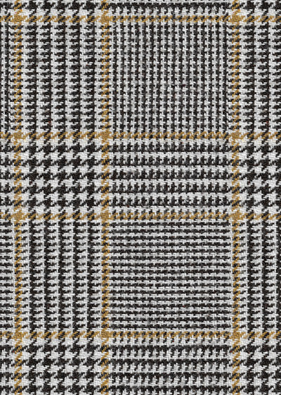 Echantillon Papier peint tartan – Prince de Galles - Moutarde