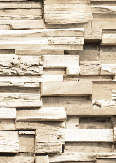 Echantillon Papier peint bois Useless Cream