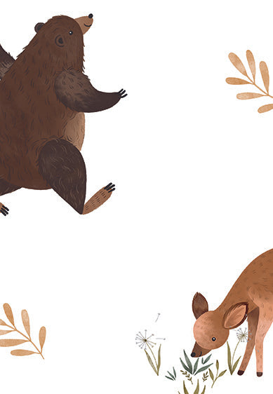 Echantillon Papier peint animaux - Little Forest Friends