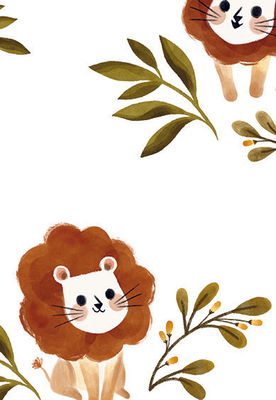 Echantillon Papier peint animaux - Tiny Lion