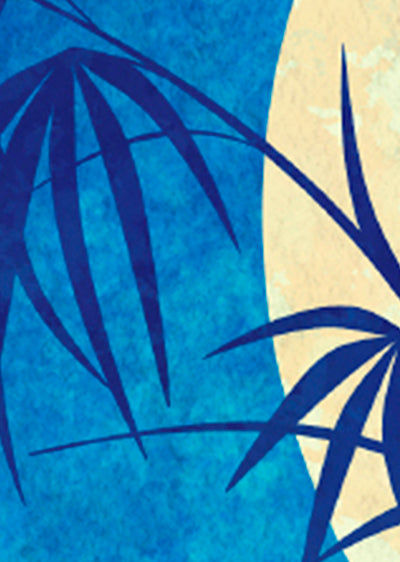 Echantillon papier peint paysage lune