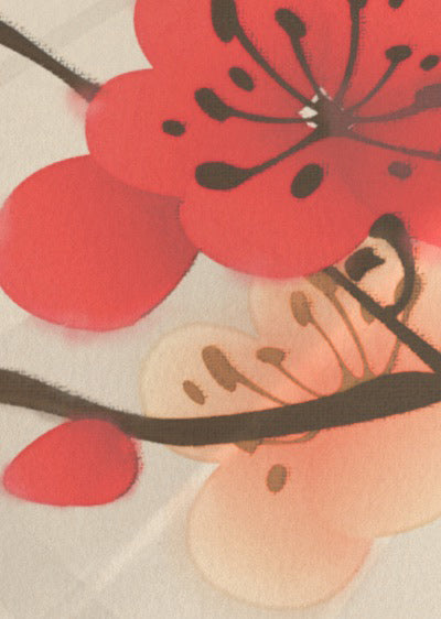 Echantillon Papier peint Japanese Cranes