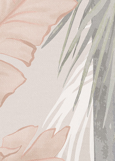 Echantillon papier peint Jungle Tropicale Scandinave