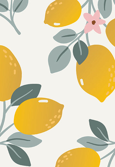 Echantillon Papier peint nature - Lemons