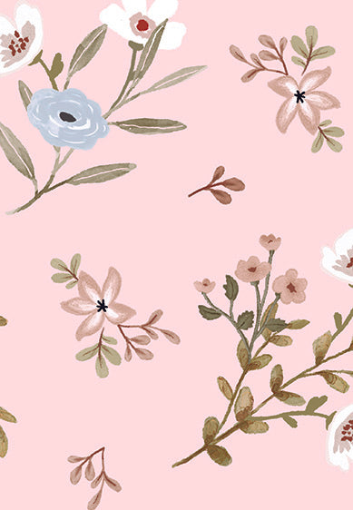 Echantillon Papier peint fleurs - Floral Poetry - pink