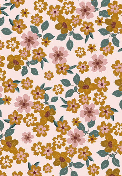 Echantillon Papier peint fleurs - Inflorescence - yellow