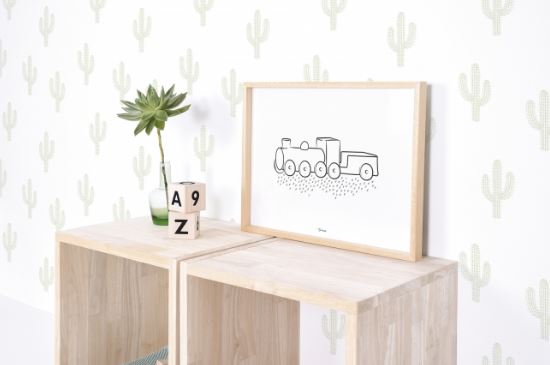 Papier peint Trendy cactus vert